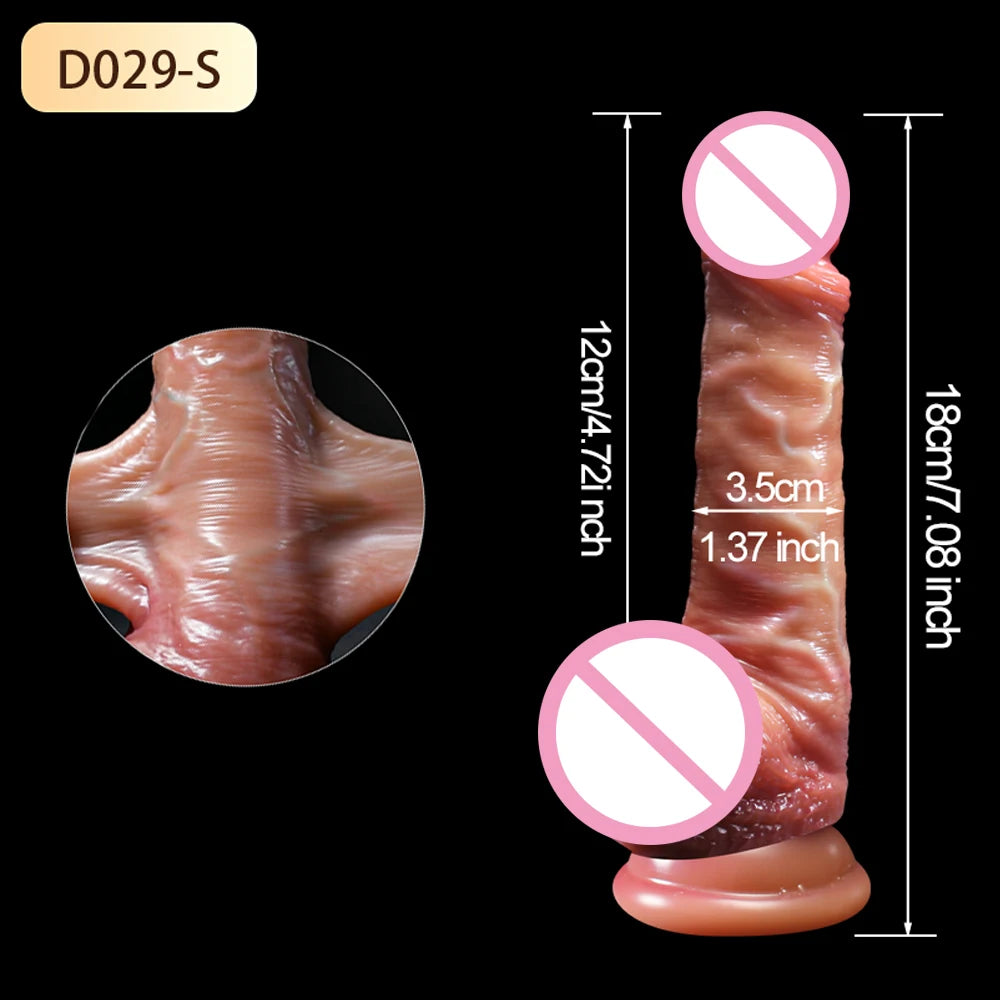 Realistic Sliding Foreskin Dildo