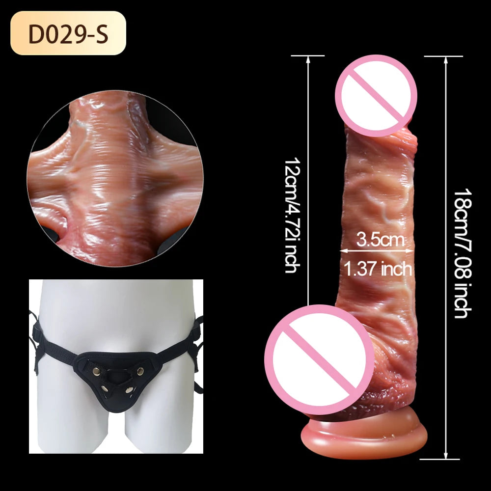 Realistic Sliding Foreskin Dildo