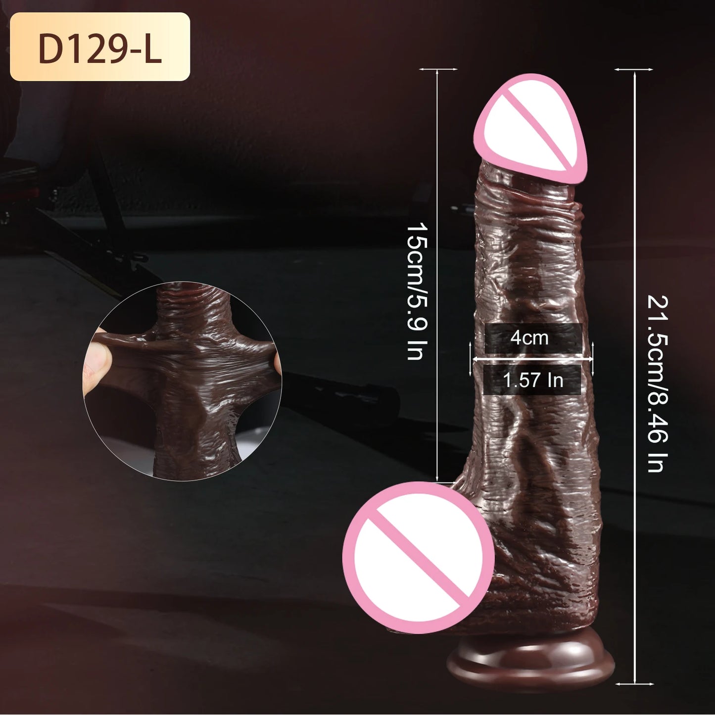 Realistic Sliding Foreskin Dildo
